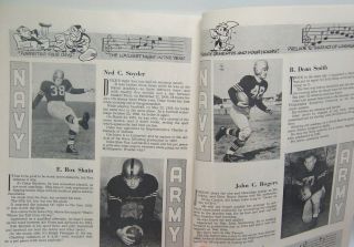 1951 Army and Navy Collge Football Program 185 Pages Gib Crockett Cover Art 5