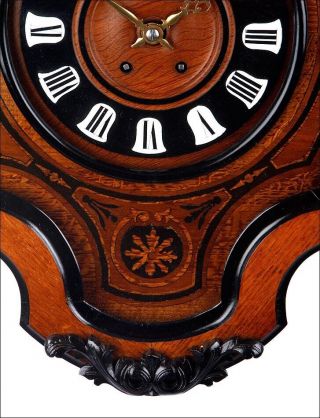 Antique Bull’s - Eye Wall Clock in.  France,  1880 8