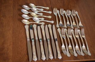 Gorham Chantilly 925 Sterling Silver Flatware Set 32 Pc Service For 8