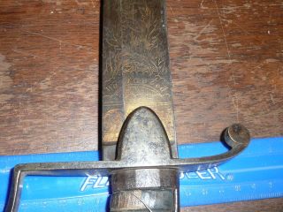 1796 SWORD WITH ENGRAVED BLADE MARKED WARRANTED MAYBE EARLIER 9