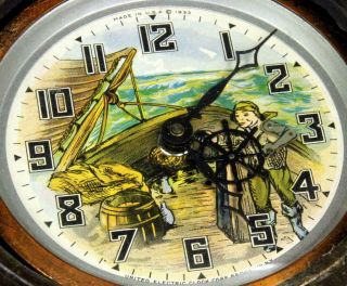 B 917.  CLOCK MAKER FDR UNITED CLOCK CO ANIMATED DIAL 15 X 10 1/4 INCHES.  CLOCK 3