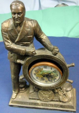 B 917.  CLOCK MAKER FDR UNITED CLOCK CO ANIMATED DIAL 15 X 10 1/4 INCHES.  CLOCK 5