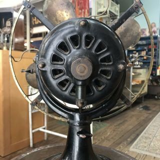 Antique Westinghouse 80421 Brass Tank Electric Fan Unrestored 12” 3