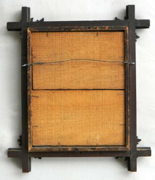 ANTIQUE Petite SAMPLER Signed DATED 1840 in a Black Walnut Wood Frame Sweet 6