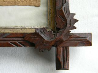 ANTIQUE Petite SAMPLER Signed DATED 1840 in a Black Walnut Wood Frame Sweet 8