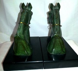 Horse Bookends Art Deco Signed By French Artist M.  Leducq 7