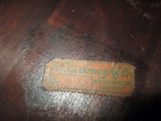 wood Antique Walnut Ash Tray Smoke Stand H.  T.  Cushman MFG.  Co.  pipe rack 11