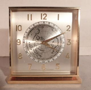 Vintage Tiffany & Co.  Imhof 15j 8 Day World Time Desk Or Table Clock