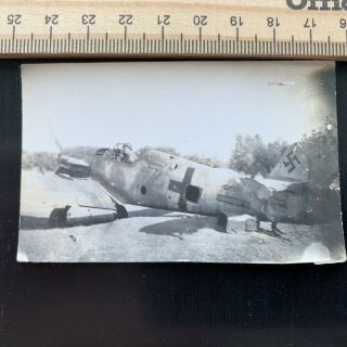 Wwii Downed Nazi Plane Vintage Photo Medical?