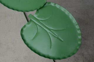 Vintage SALTERINI Lily Pad set 2 Nesting Tables Iron Mid Century Modern Garden 5