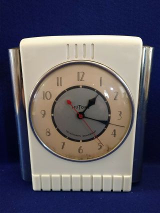 Vintage Nutone Art Deco - Metal Telechron Movement Doorbell - Wall - Clock