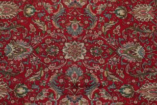 Vintage Persian Area Rug 10x13 Hand Knotted Wool Persian Rug RED Oriental Floral 5