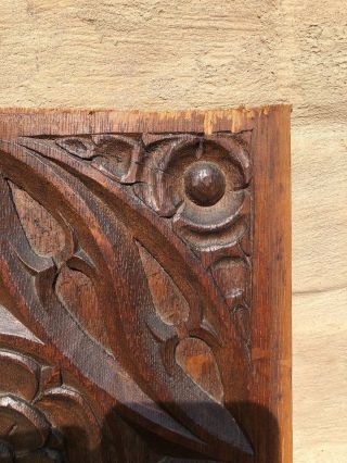 Stunning French Antique Gothic Panel in oak circa 1880 (3) 3