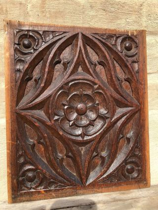 Stunning French Antique Gothic Panel in oak circa 1880 (3) 4