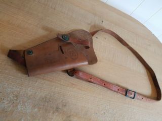 Boyt 1943 WWII U.  S.  Military Thick Thick Leather Shoulder Pistol Holster US 6