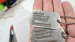 w Korean War ERA US Army Dog Tags Dogtags Alfred Reddish 2