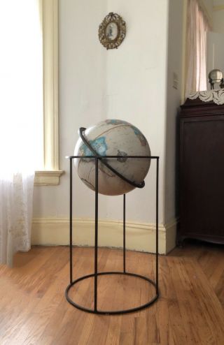 Vintage Mid Century Mccobb Standing Floor Globe Replogle
