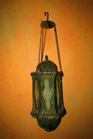 A large antique metal lantern from the Ottoman era,  handmade in Egypt 11