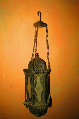 A large antique metal lantern from the Ottoman era,  handmade in Egypt 12