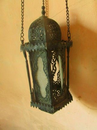 A large antique metal lantern from the Ottoman era,  handmade in Egypt 2