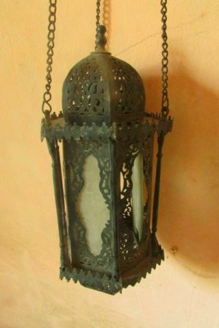 A large antique metal lantern from the Ottoman era,  handmade in Egypt 3
