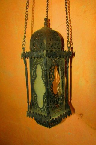 A large antique metal lantern from the Ottoman era,  handmade in Egypt 4