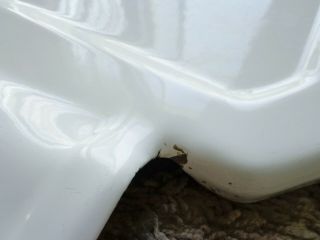 VINTAGE WHITE PORCELAIN ENAMEL CAST IRON DRAINBOARD SINK EXTENSION.  22 3/4 