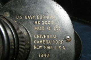 Wwii Us Navy Binoculars 1943 6x30 Very Lens Universal Camera Corp Case