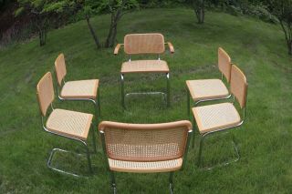6 Marcel Breuer Knoll Dining Chairs - Midcentury Modern -