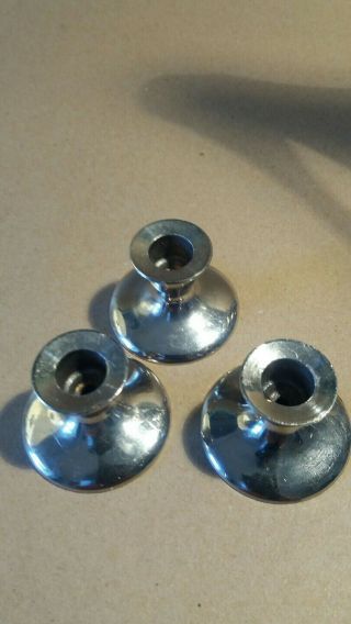 5 Vintage Modular Nagel Candle Holders and 3 small feet Modernist West Germany. 6