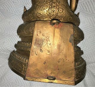 LARGE 18th / 19thC Antique CHINESE TIBETAN GILT BRONZE BUDDHA FIGURE TIBET 5