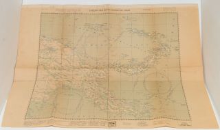 Rare Wwii 10/1943 Us Aaf Map E.  Guinea - Australia W/nav Notes Jr2 - 018