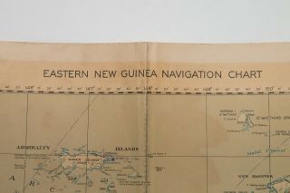 RARE WWII 10/1943 US AAF Map E.  Guinea - Australia w/Nav Notes JR2 - 018 2