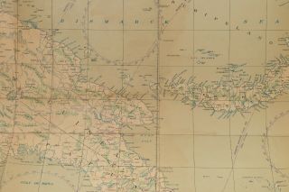 RARE WWII 10/1943 US AAF Map E.  Guinea - Australia w/Nav Notes JR2 - 018 4