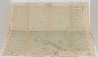 RARE WWII 10/1943 US AAF Map E.  Guinea - Australia w/Nav Notes JR2 - 018 6