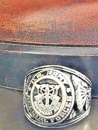 Sterling Silver Us Army Special Forces Airborne Ring