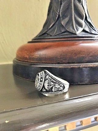 STERLING SILVER US ARMY SPECIAL FORCES AIRBORNE RING 5