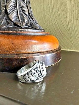 STERLING SILVER US ARMY SPECIAL FORCES AIRBORNE RING 6
