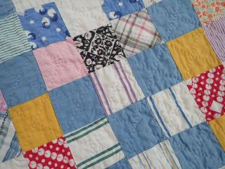 Wonderful Sweet Vintage Cottage Home c1930s Irish Chain QUILT 73x73 12