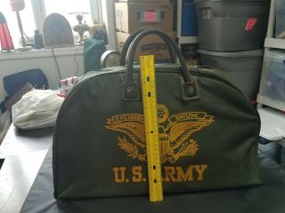 United States Army Vintage Induction Green Bag with Logo & 2 Handles Eagle Logo 10