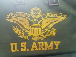 United States Army Vintage Induction Green Bag with Logo & 2 Handles Eagle Logo 3