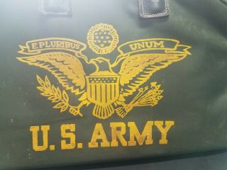 United States Army Vintage Induction Green Bag with Logo & 2 Handles Eagle Logo 4