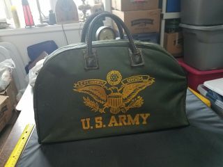 United States Army Vintage Induction Green Bag with Logo & 2 Handles Eagle Logo 6