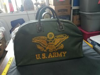 United States Army Vintage Induction Green Bag with Logo & 2 Handles Eagle Logo 7