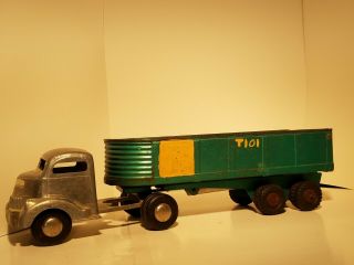 Vintage Custom Combo Smitty Truck W/structo Trailer.  Parts
