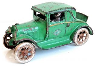 Vintage 1928 Arcade Ford Model A Coupe Rumble Of Cast Iron & Nickel All