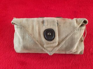 Ww2 Us M1936 First Aid Pouch Jeff Qmd Triangle Airborne Dated 1942
