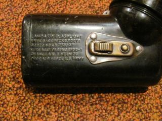 WWII US Army Air Force AAF Type A - 8 flashlight both flasher and light work 3