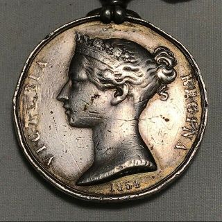 1854 British Crimea Service Medal w/ 3 Bars Alma Balaklava Sebastopol NAMED 2