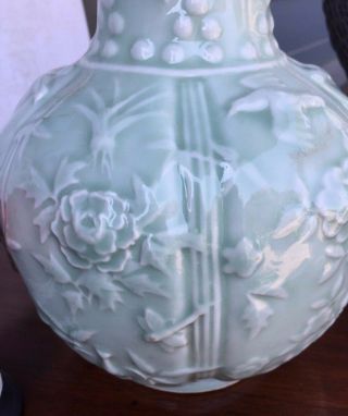 Antique Chinese Export Celadon Porcelain Vase Jar 10